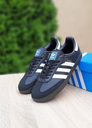Adidas samba черные с белым 5