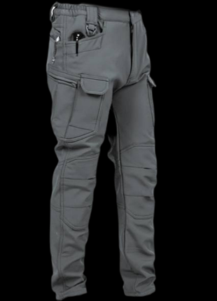 Тактичні штани зимові для військових softshell на флісі олива