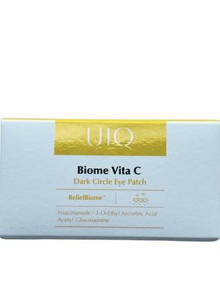 Патчі для освітлення темних кіл під очима uiq biome new vita c dark circle eye patch, 60 pcs