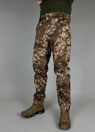 Тактичні штани для військових softshell утеплені флісом -10 +15 піксель