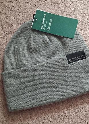 Шапка чоловіча h&m біні сіра
