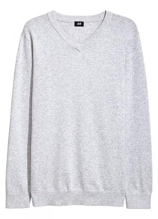 Джемпер тонкої в'язки для чоловіка h&m 0515238-003 m сірий