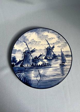 Вінтажна настінна тарілка delft, holland