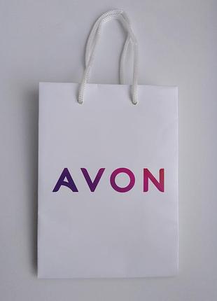 Пакет avon подарунковий білий 2