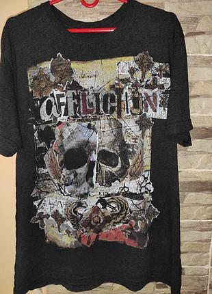Стильна фірмова чоловіча футболка американського бренду affliction clothing.л-хл