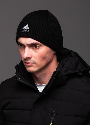 Шапка чоловіча adidas білий лого