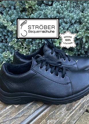 Ströber bequemschuhe німеччина фірмові шкіряні жіночі кросівки туфлі мокасини натуральна шкіра оригінал