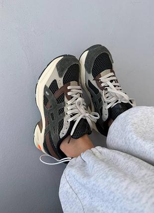 Кросівки asics gel-1130 хакі, бежеві, помаранчеві