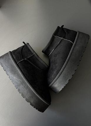 Уггі жіночі ugg низькі чорні 2