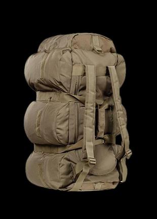 Тактический баул-рюкзак для военные качественный 125 л, cordura original (coyote, usa). вес - 1,6 кг, допустимая нагрузка - до 160
