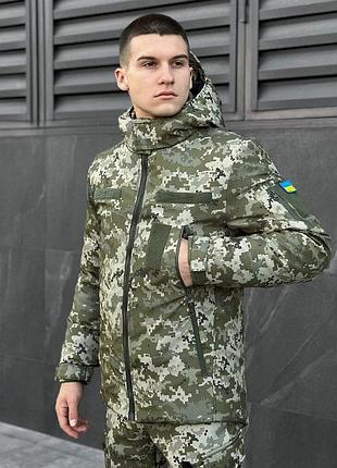 Тактична куртка зимова для військових піксель