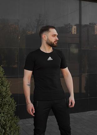 Мужская футболка adidas черная тенниска адидас споривная m (bon)