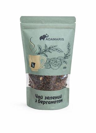 Рассыпной чай adamaris "зеленый с бергамотом" 100г