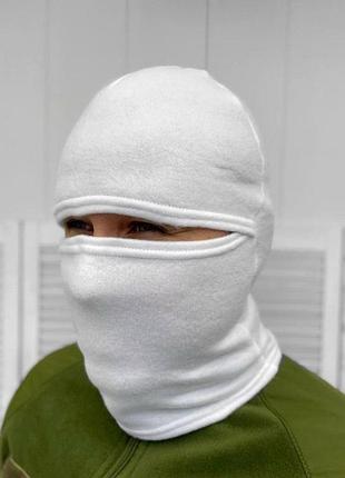 Тактична балаклава зимова для військових біла