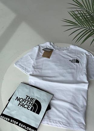 Мужская футболка the north face белая хлопковая тенниска зе норт фейс на лето l (b)