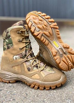 Тактические берцы для военные летние nubuck вставки cordura койот/мультикам