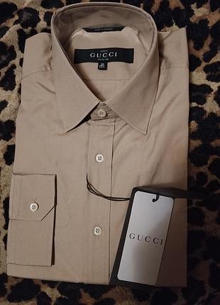 Чоловіча сорочка gucci бежева
