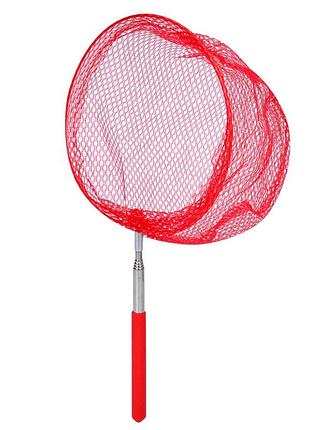 Сачок для метеликів ms 4387(red) телескопічна ручка 35см/83см, діаметр 19 см