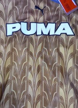Лонгслів чоловічий puma коричневий з візерунком