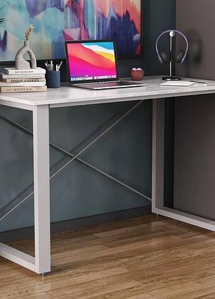 Письменный стол ferrum-decor драйв 1200 мм, бетон (дсп 32 мм), серый металл (frd-103330)