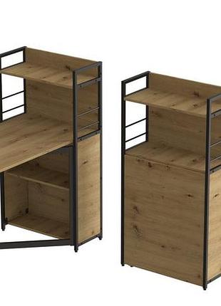 Стол-книжка с этажеркой практик 1 ferrum-decor 1200x640x990 дуб артизан (frd-104616)