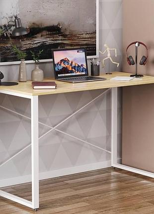 Письменный стол ferrum-decor коннект 75x120x600 белый дсп дуб артизан (frd-104209)