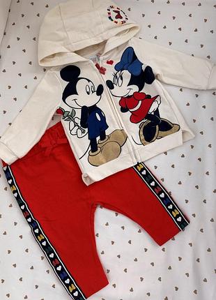 Костюм для дівчинки disney з міккі та мінні маус, білий та червоний