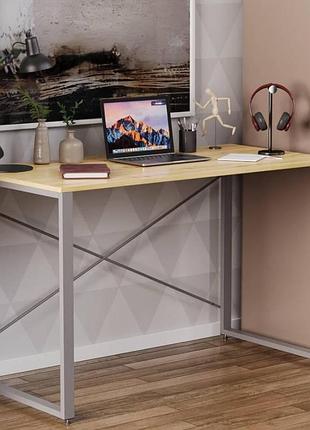 Письменный стол ferrum-decor коннект 75x120x60 см дуб артизан серый дсп (frd-104215) - функциональный для дома