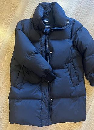 Жіночий пуховик zara чорний