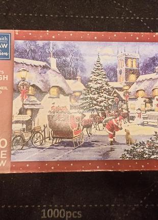 Пазл на 1000 елементів із серії whsmith jigsaw collection під назвою «santa's sleigh» за картиною the macneil studio