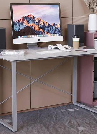 Стол письменный дэйв ferrum-decor 750x1400x600 серый металл дсп бетон 16 мм (frd-106448)