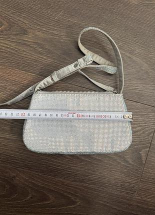 Сумка для дівчаток, срібляста, в стразах zara 10
