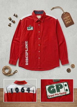 Чоловіча сорочка legend of racing jacky ickx le mans motorsport vintage, червона, з довгим рукавом