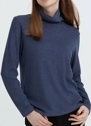 Легкий мягкий флисовый гольф лонгслив кофта uniqlo heattech
