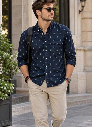Сорочка чоловіча  принт scotch and soda розмір  м