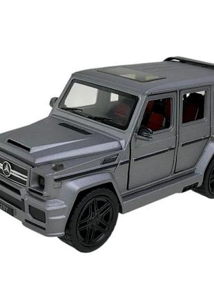 Іграшкова моделька автопром mercedes-benz g63 інерційна металева із світловими ефектами сіра (ap7717gry)
