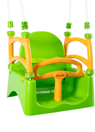 Качели doloni toys подвесные с защитным бортиком зеленые (0152/1)