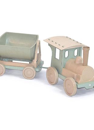 Іграшковий потяг doloni toys для пісочниці 1 причеп eco зелений (013115/01eco)