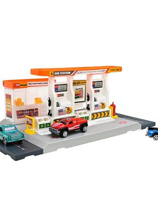 Игрушечный паркинг автопром азс 3 машинки 26 эл (ps005-1)