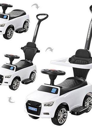 Каталка audi машинка-толокар 2 в 1 з батьківською ручкою (m3503a-1)