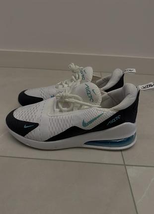 Кросівки чоловічі nike air max 270 білі з чорним та бірюзовим