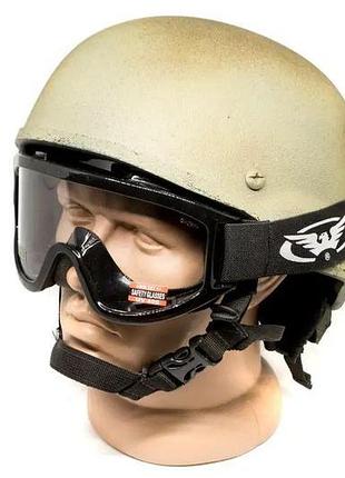 Тактические очки для военных global vision (сша) wind-shield 3 lens kit anti-fog, три сменных линзы