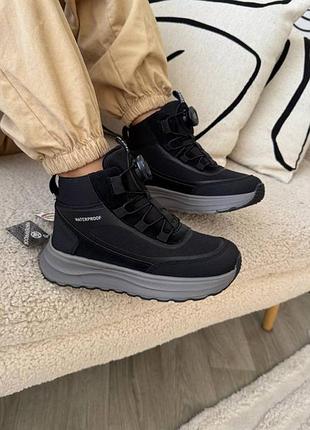 Черевики 184, р.33,34,35,36,37,38, waterproof, чорний