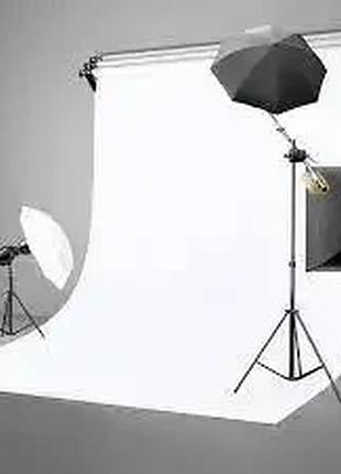 Баннерный фотофон для предметной съемки 2,5*3м белый.матовый студийный фотофон