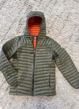 Куртка дитяча фірмова eddie bauer хакі з помаранчевою підкладкою