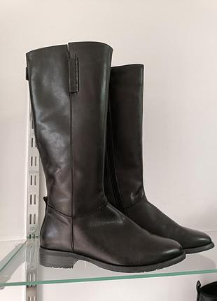 Классические женские черные кожаные сапоги gerry weber