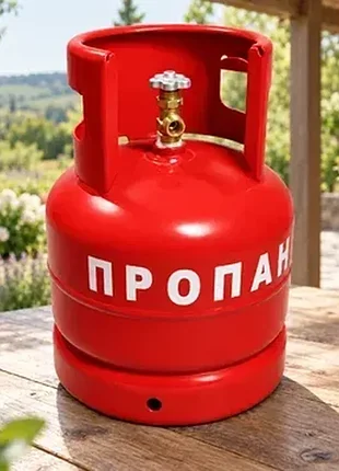 Металевий балон 13л з вітрозахистом кран вб-2