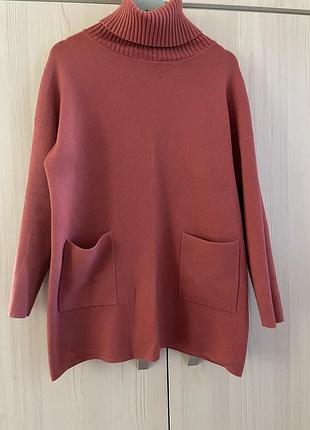 Жіночий светр-гольф / туніка 🧶 орієнтовний розмір: xl–xxl / 50–52