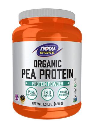 Органический гороховый протеин now foods 680 г для мышц и восстановления.