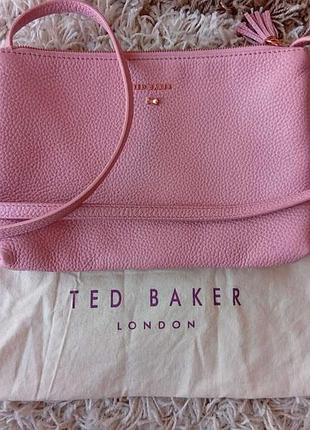 Сумка жіноча ted baker, рожева, шкіра, 24 см х 17 см